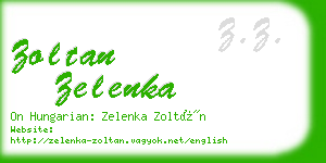 zoltan zelenka business card